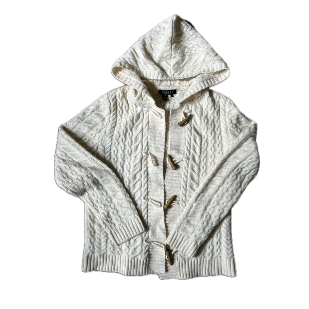 Ralph Lauren Cozy Cream Hooded Sweater
